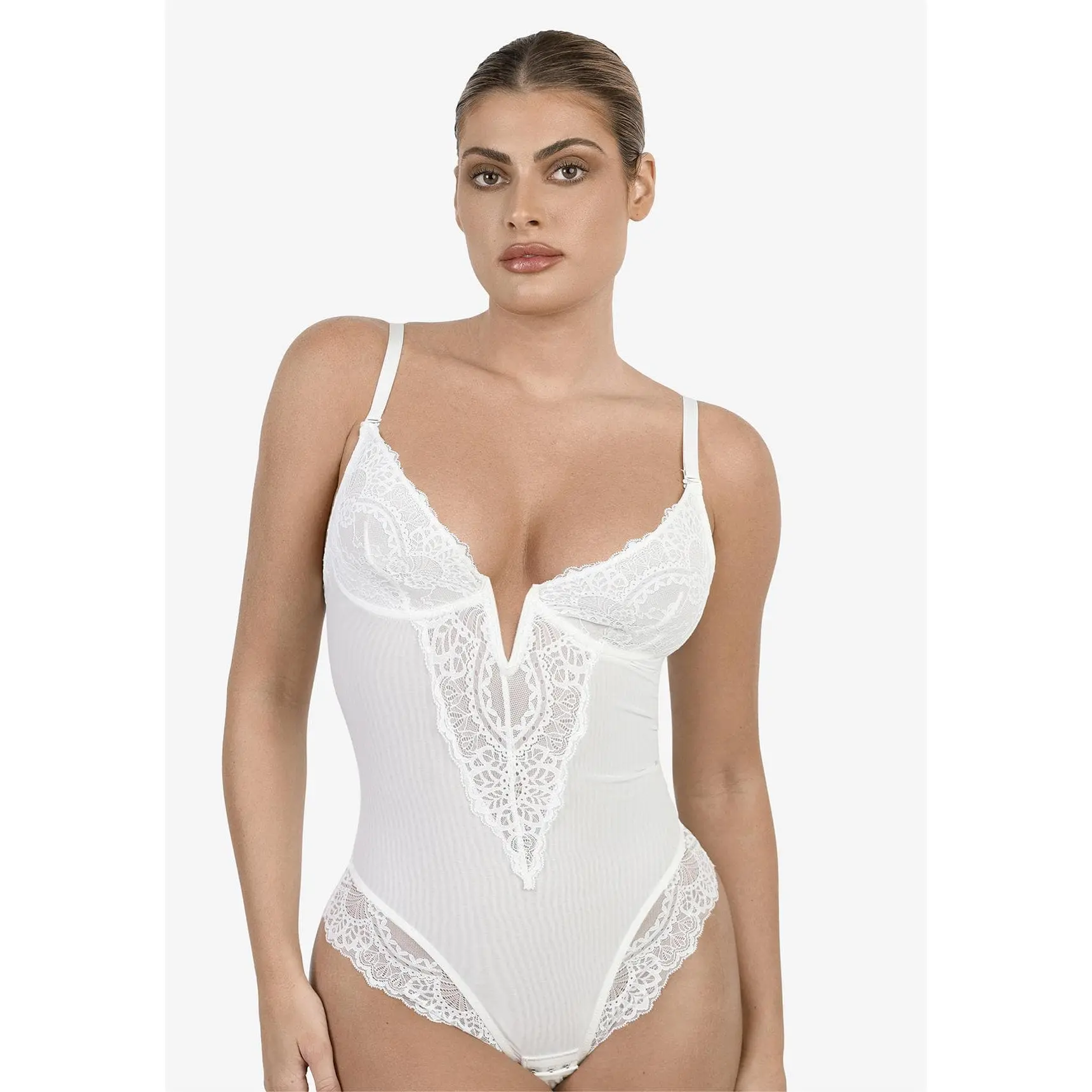 Thong Bodysuit-White