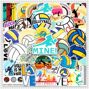 Volleyball Themed Funny Stickers, 100pcs/set Waterproof Self Adhesive Decor Paper, Decor Sticker for Gift Greeting Card Water Bottle Laptop Phone