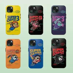 Cartoon Horror Villains Phone Case, Vintage Cartoon Style for Horror Fan, Tough Phonecase for iP 17 16 15 14 13 11
