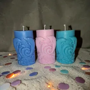 Dolphin-Shaped Scented Candle, Decorative Home Accent, Long-Lasting Fragranced Candle for Living Room Tabletop Decoration
