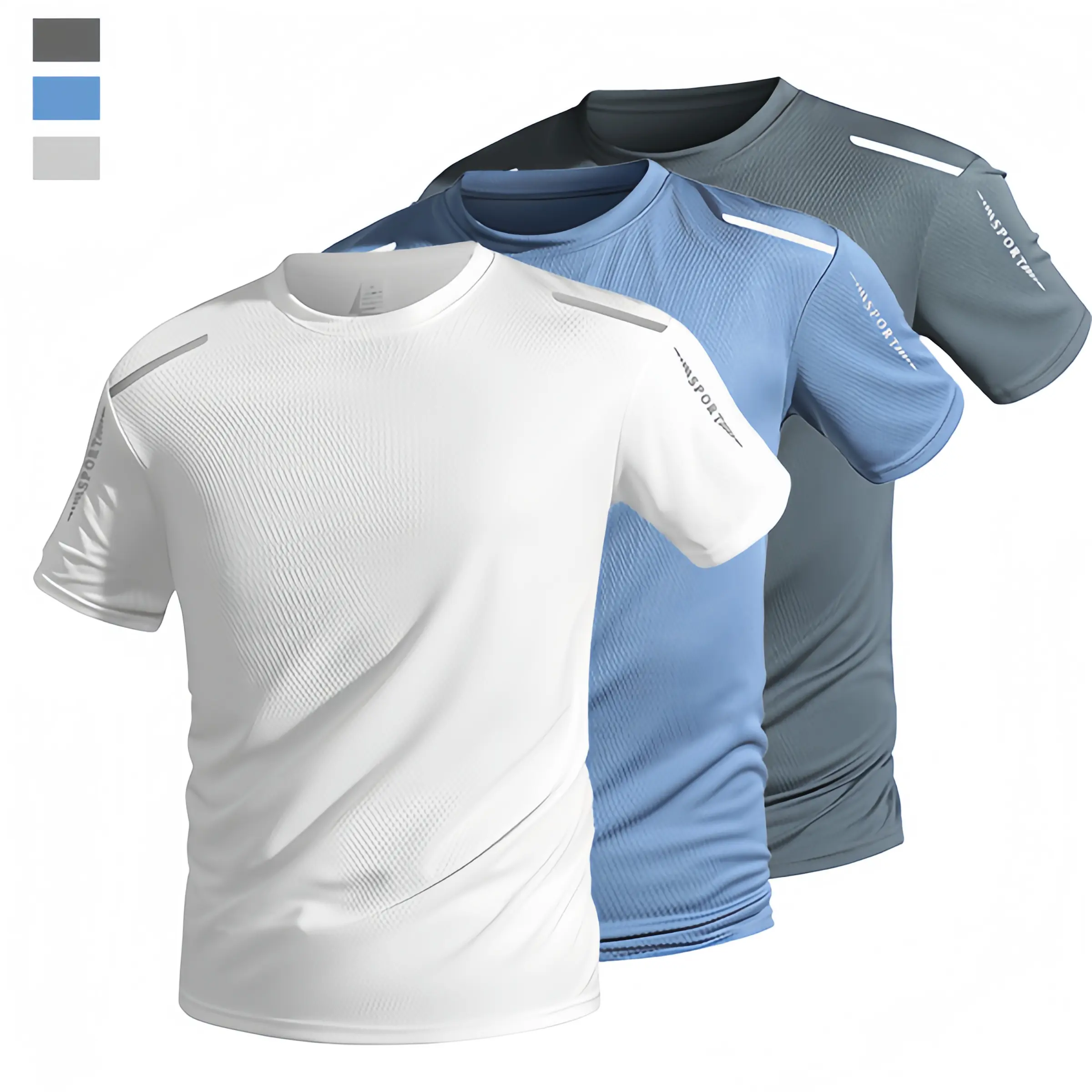 Men’s 3-Pack Premium Quick-Dry Breathable Moisture-Wicking Sports T-Shirts graphic, Moisture Wicking Tee, Performance Activewear, Quick Drying Top