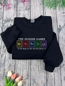 Embroidered Hunger Games Sweatshirt, Bookish Sweatshirt, Reading Book And Movies Sweatshirt, Crewneck Sweatshirt