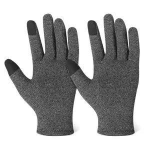 Touchscreen Compression Gloves, Breathable Full Finger Hand Support, Comfort Hand Sleeves for Men & Women, Daily Use Sports Gloves