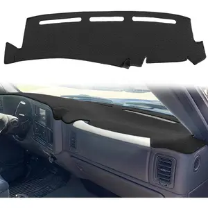 Dash Cover Mat Pad Custom Fit for 1999-2006  Sierra/Chevy Chevrolet Silverado,2000-2006  Yukon XL/Chevy Suburban Tahoe Avalanche,Dashboard Cover Carpet (99-06 Black) Y55