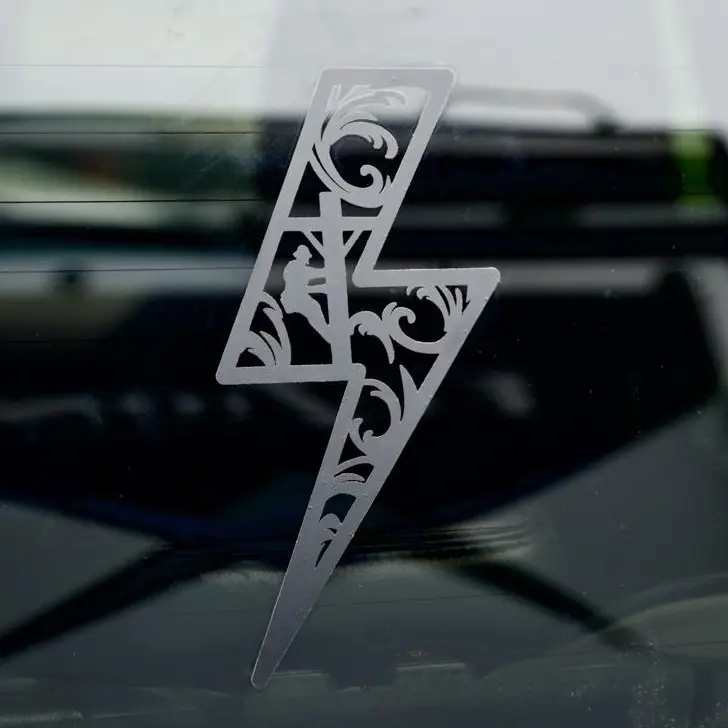 Western filigree tooling lightning bolt Lineman Decal – Waterproof Vinyl Sticker for Cars, Coolers & Accessories – Durable Multi-Purpose Decal decal set Car Exterior car sticker