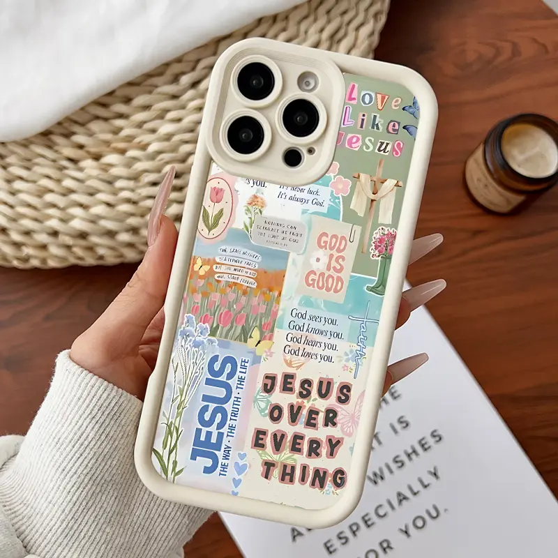 Compatible for iPhone11/12/13/14/15/16/17/promax/x/xs/xr/xsmax Case Religious Collage 2 Soft TPU Shockproof Protective CASE, Cover, Accessories, Casing, Protection