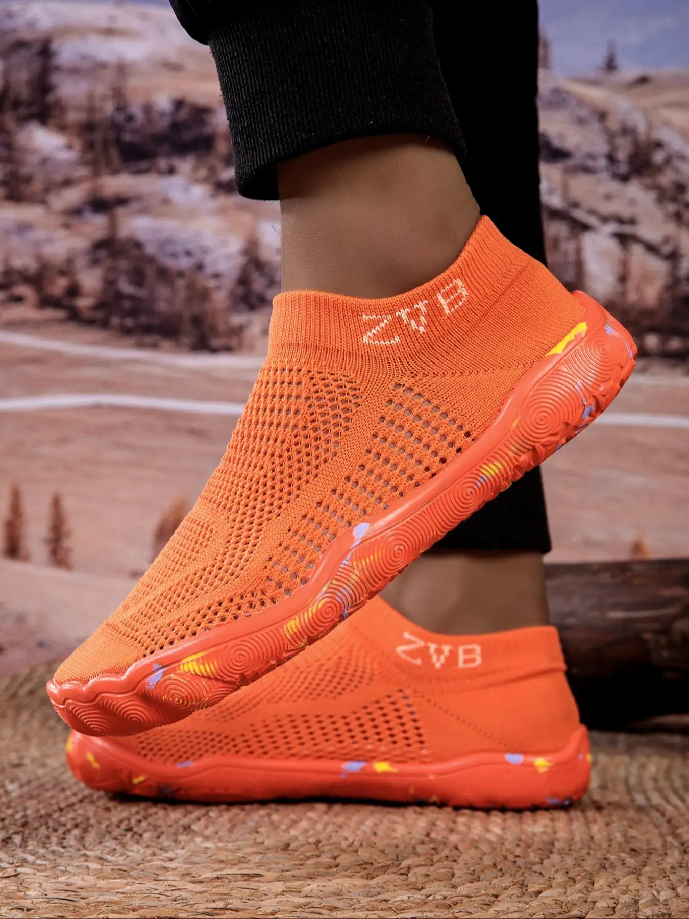 Men's Hollow Out Water Shoes, Sporty Quick Drying Water Shoes, Barefoot Shoes, Outdoor Barefoot Sports Shoes for Swimming, Waterproof Outdoor Shoes, W