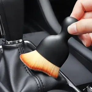 Car Brush, Car Interior Cleaning Tool, Car Cleaning Brush Dust Collectors, Curved Design Dirt Dust Clean Brushes, Engine Compartment and Dashboard(2 PCS)