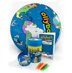 Ollyball PLANET EARTH 22" MEGA Sized with STEAM Lesson Plan for Learning, Fun, Soccer, Volleyball and Sports