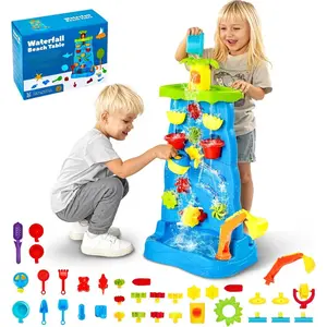 VEVOR Water Table for Toddlers, Kids Activity Play Waterway, Outdoor Summer Water Park Playset with 39PCS Accessories for Backyard Lawn Beach, Activity Sensory Play Table for 3+ Years Boys GirlsHoliday giftsVEVOR Super Brand Day