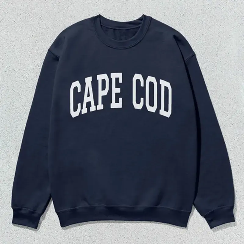 Cape Cod Sweatshirt, Massachusetts Collegiate Crewneck, Preppy East Coast Pullover, Unisex Cape Cod Gift, Trendy Coastal Travel Sweater
