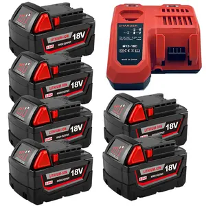 【NEW】M12-18C 1Pack and M18 8Pack 9000mAh 18V Replacement Battery for milwaukee Replacing batteries with electric tools M-18 Battery Pack Compatible with milwaukee  M-18 9.0Ah Lithium Battery 48-11-1890,48-11-1850, 48-11-1828,