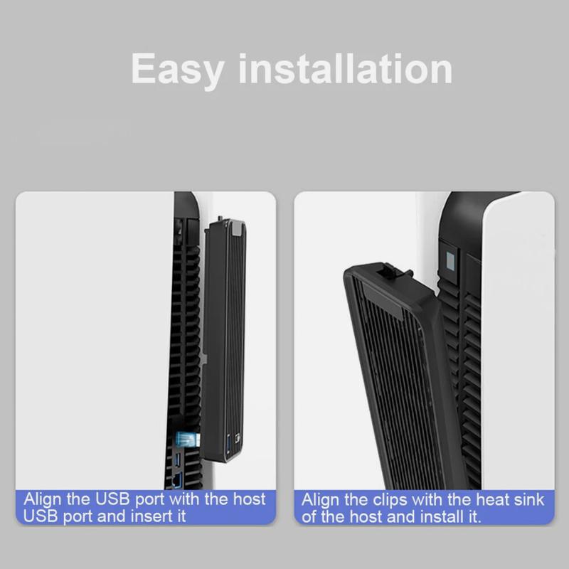 External Cooling Fan Cooler for PS5 PlayStation 5 Host Console with 3 Blue LED Lights & 3-Fan Horizontal Design for Enhanced Gaming Experience