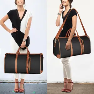 Garment Bags for Travel, Convertible Garment Duffle Bag with Shoulder and Backpack Straps for Men Women, 4 in 1 Suitcase Suit Travel Bag