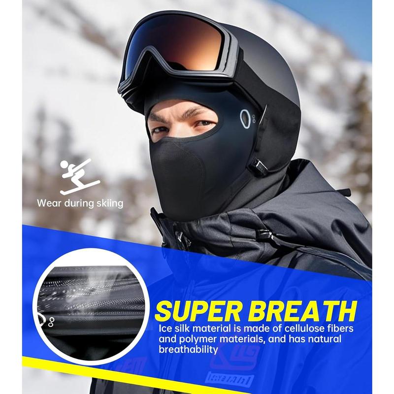 Balaclavas Face Mask with Glasses Holes for Men Women, Shiesty Masks, Summer Cooling Neck Gaiter Ice Silk UV Protection Lightweight for Motorcycle Cycling Ski Work