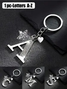 Diamond Minimalist Letter A-Z Multifunctional Bag Charm, Trendy Bag Charms, European & American Creative Luggage Keychain - Shiny Diamond Pentagram Pendant, Alloy Bag Backpack Charm - Perfect Gift For Birthday And Special Occasions