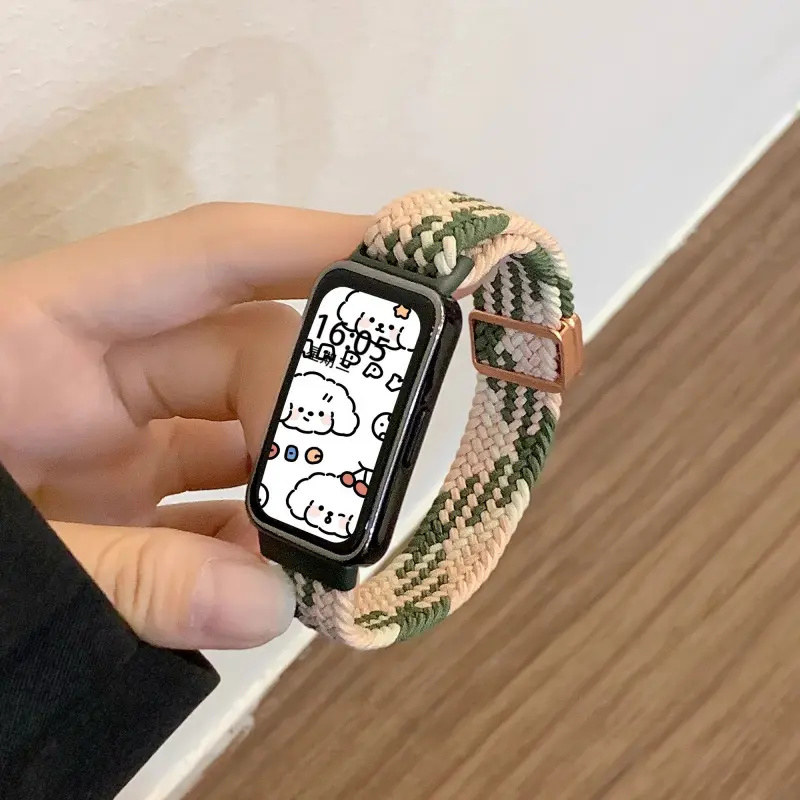 Braided Rose Gold Magnetic Buckle Strap - Pink Sta