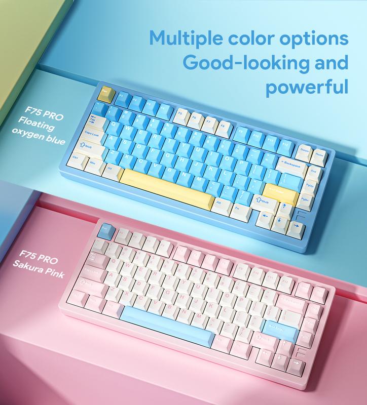 FURYCUBE F75PRO RGB Aluminium Mechanical Keyboard 75% GASKET Structure Bluetooth Gaming Keyboard