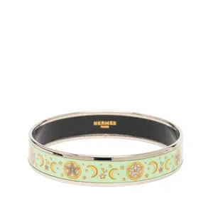 Pre-owned HERMÈS Zinc Alloy Small Leather Goods Émail MM Bangle