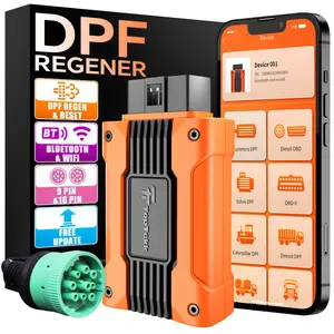 TopTekk Real-Time DPF Regeneration Monitor, OBD2 Code Reader for Heavy Duty Truck Compatible with Volvo Engines, Condition-Based Regen and Reset for Smoother Driving