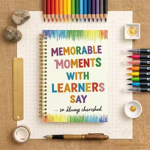 A5 Spiral Notebook for Teachers, University Spacing English Edition, Memorable Memories Journal, Office Learning Supplies, Teacher Appreciation Gift