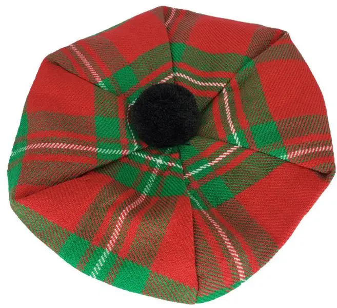 Men's & Women’s Scottish Tam O Shanter Hat Tartan Scottish Tammy Cap One Size