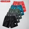 Men's 5-Pack Bull Print Pocket Shorts - Elastic-Waist, Breathable Synthetic Fabric, Fitted Cut, Above-the-Knee Athletic Casual Summer Bottoms, Fashion Activewear Type, A Type
