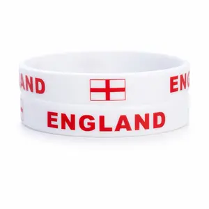 England Pride Silicone Wristbands - World Cup Football - Soccer - Mundial Futbol Fans - English Pride UK - 2 Units
