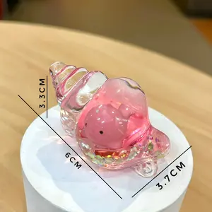 Aesthetic Acrylic Ocean Liquid Sand Keychain Sea Turtle Seashell Charm Floating Glitter Bag Accessory Great Christmas Birthday Gift for Friends