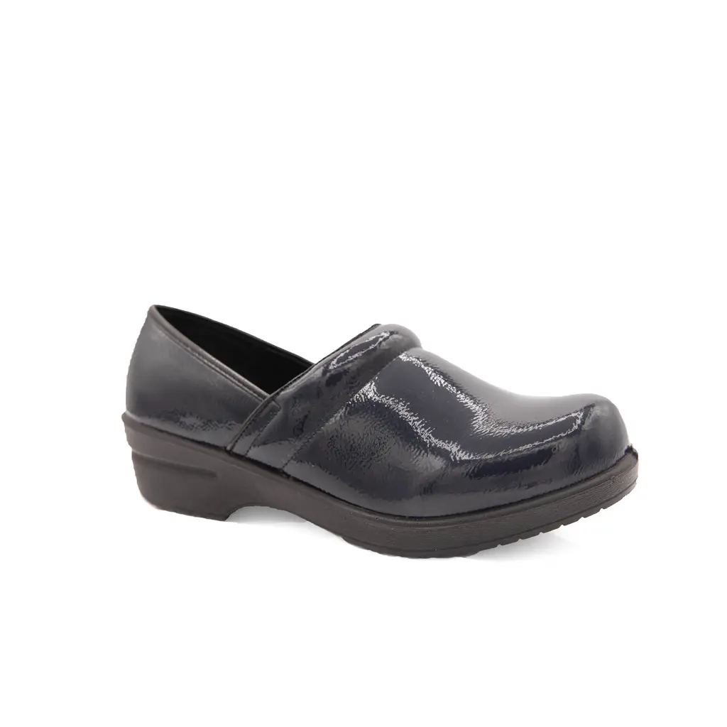 Navy Patent Nursing Clogs