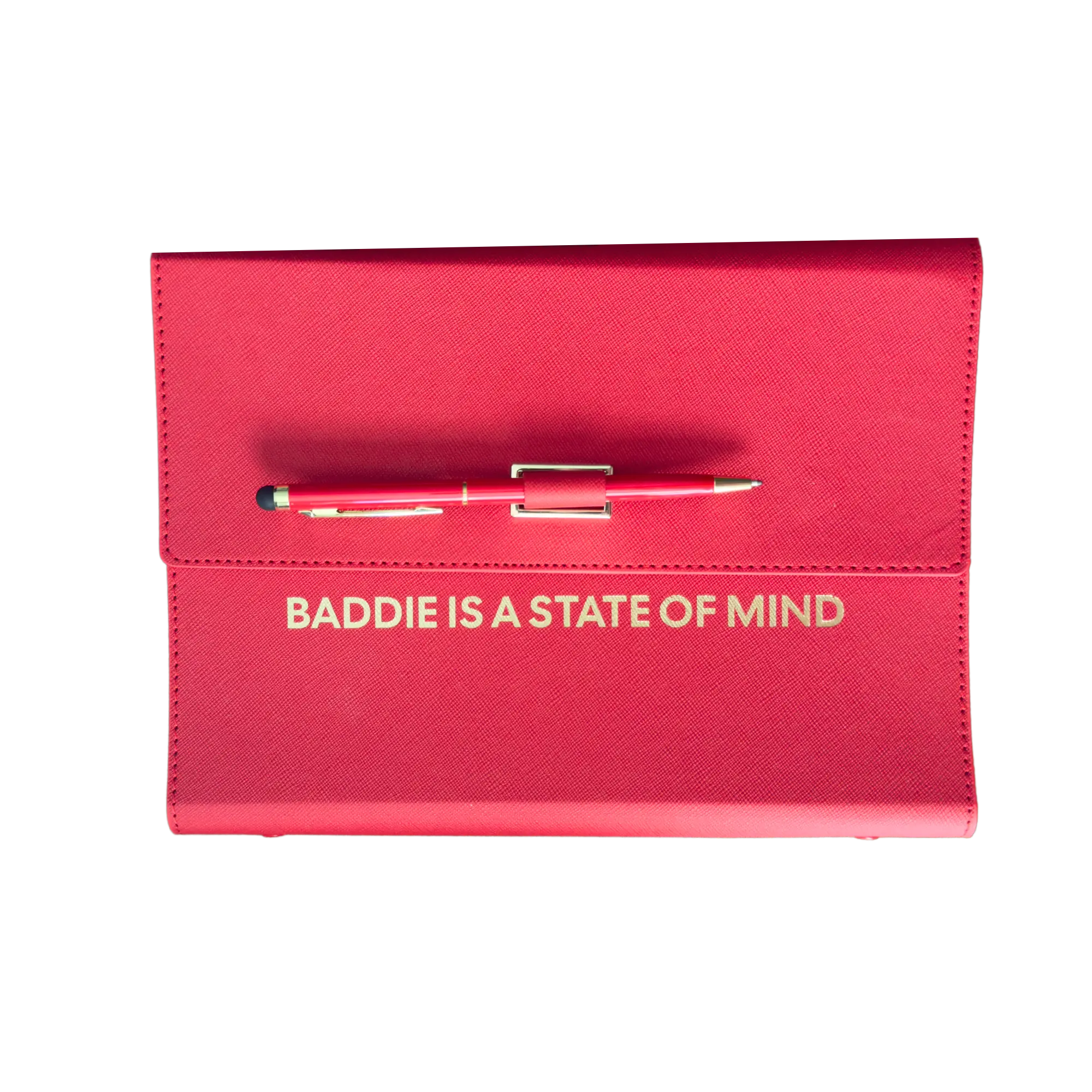 Baddie is A State Of Mind Vegan Leather Journal Folio (gifts, journals)