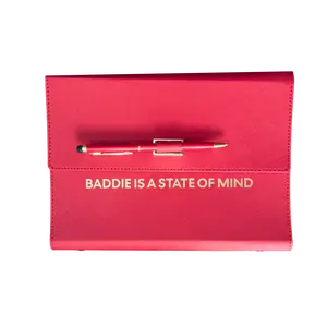 Baddie is A State Of Mind Vegan Leather Journal Folio (gifts, journals)