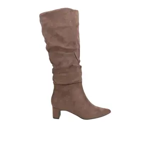 Chinese Laundry Womens Noey Pointed Toe Pull On Casual Boots Knee High Low Heel 1-2" - Brown