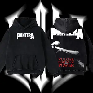 [MusicStyle] Pantera Walk Vulgar Display of Power Retro Unisex Acid Washed Hoodie T-Shirt – 90s Records Rock Groove Metal Cotton Washed Tee, Groove Metal Rock Band Washed Shirt, Oversized Vintage Tee, Heavy Metal Merch, Gift for Rock Fans
