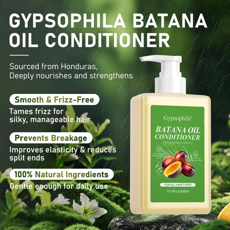 Gypsophila Batana Oil Conditioner Deep Moisture Repair & Smoothness 10.14 oz 300ml with Natural Extracts for Soft Shiny Healthy Hair Daily Haircare Hydrate Frizz