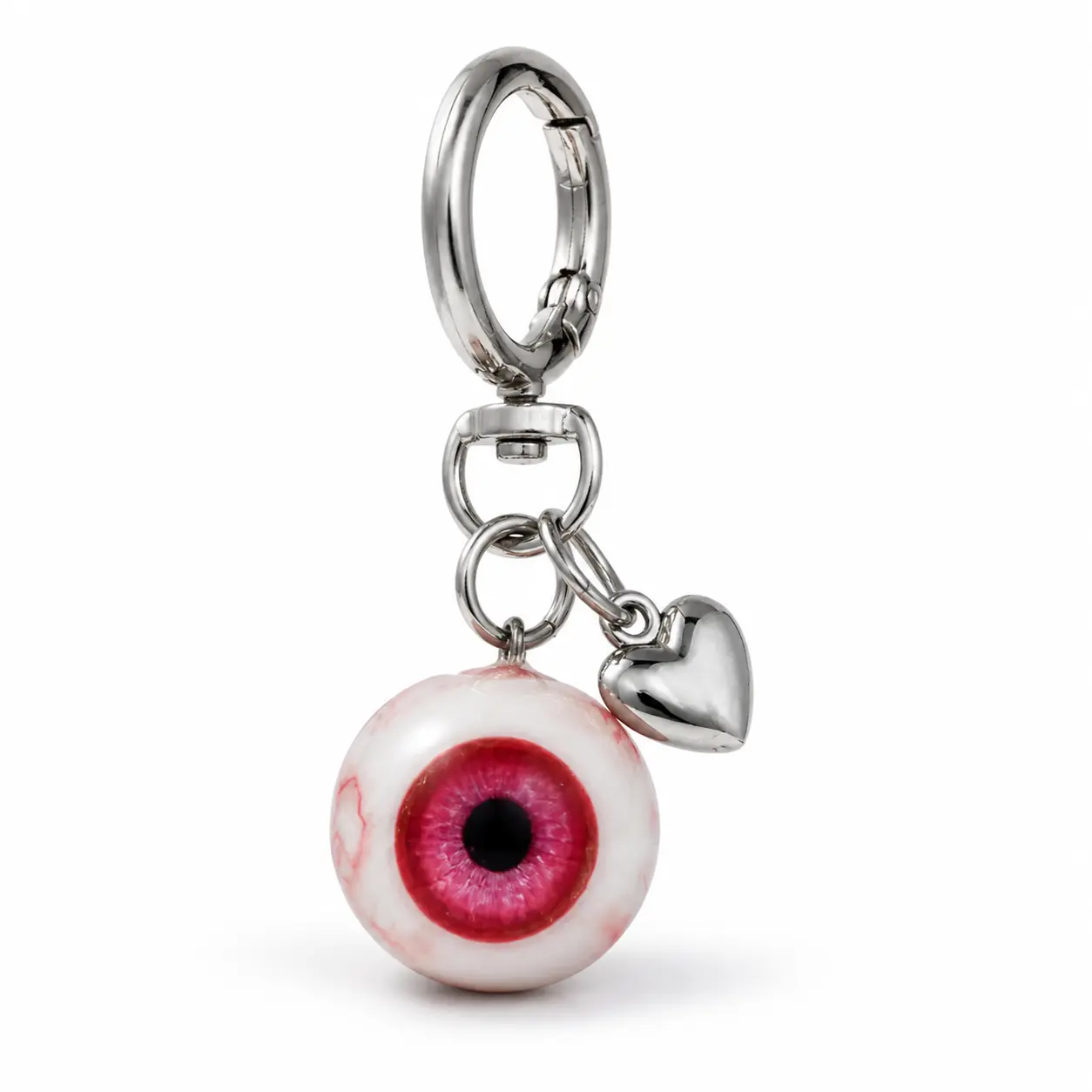 Goth Keychain Horror Eyeball Bag Charms Halloween Accessories Gothic Heart keychain Key Ring Funny Decor Cool Purse Charms for Men Women