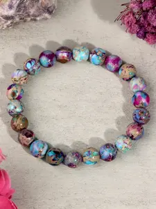 Sea Sediment Jasper Bracelet, Bohemian Vintage Natural Stone Men's And Women's Bracelets, Unisex Beach Party Gift, Mother's Day Father's Day Graduation Present