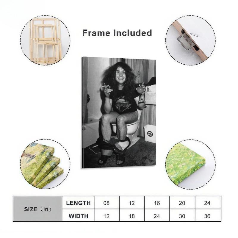 Funny Retro Rock Bathroom Poster, Vintage Music Lover Wall Art, Black & White Chaos Print for Man Cave, Bathroom or Game Room Décor fine toilet