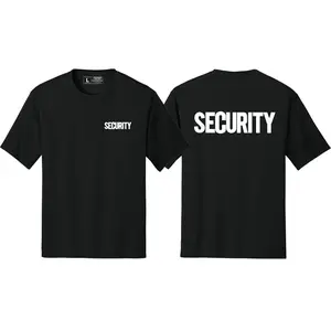 Men's Security T-Shirt Moisture-Wicking Performance Tee Summer Work Shirt