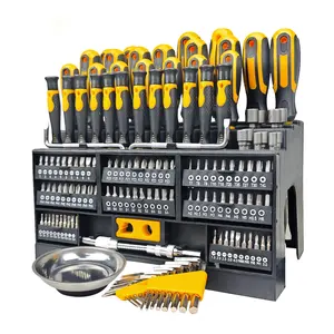 145-piece Magnetic Screwdrivers Set with Plastic Racking Precision Screwdrivers Magnetizer Key Set Nut Driver and Bit Set DIY Tools for Men Tools Gift