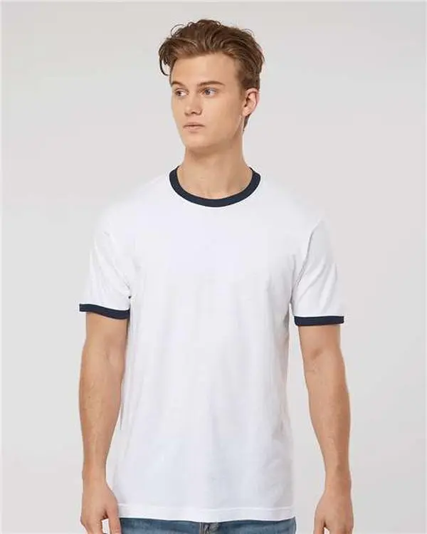 Tultex 246 Fine Jersey Ringer T-Shirt