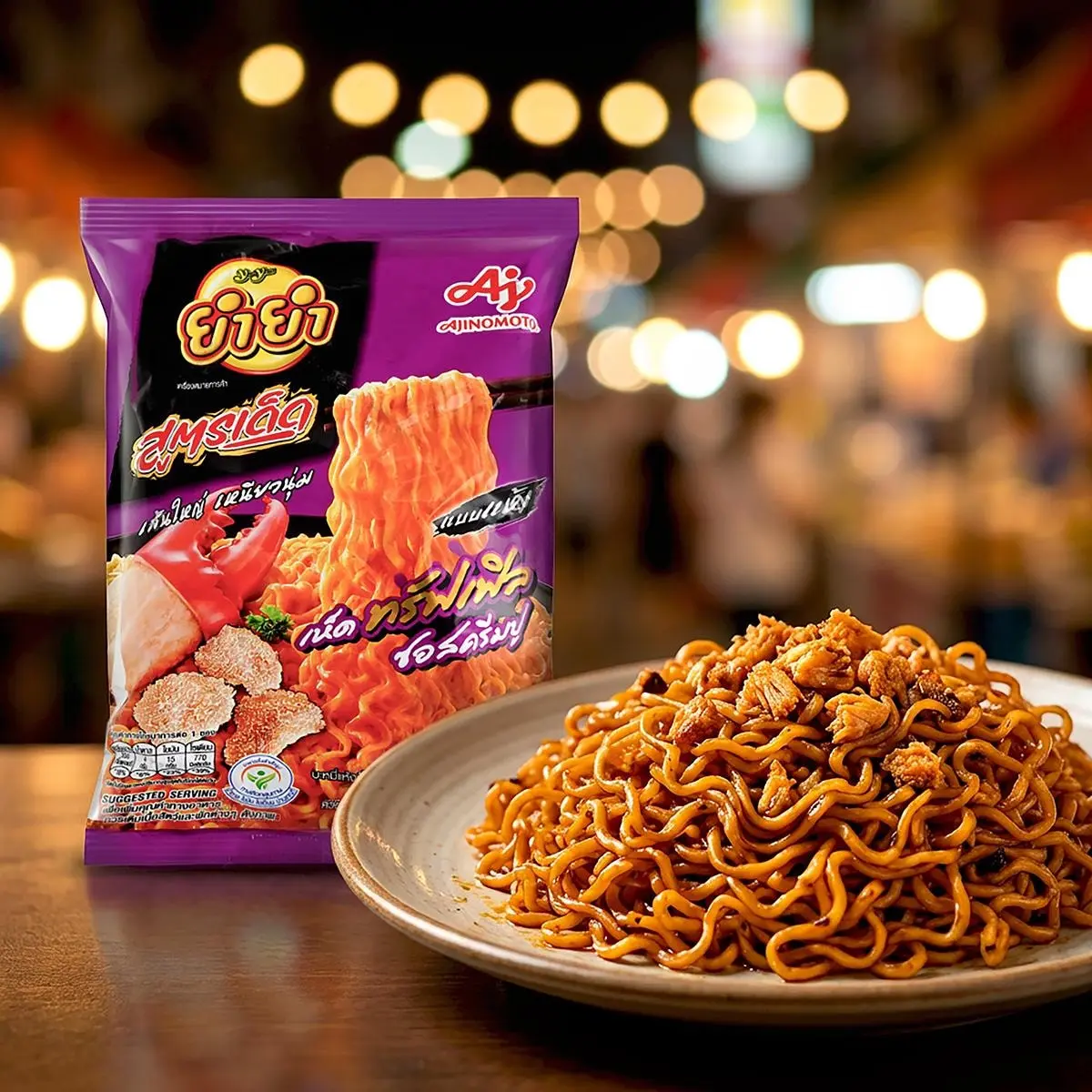 Yum Yum Thai Spicy Truffle Crab Instant Noodles - 75g Pack