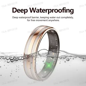 New 6.3mm Thin Smart Ring Health Monitor Smartring Outdoor Waterproof Ring Heart Rate Body Temperature Monitoring Sports rings