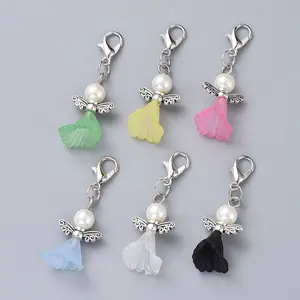 Complimentary Keychain - 150g Acrylic Glass Pearl Alloy 40mm Length 24.5x13.5x12mm Wingspan 12x7x2.5mm Clasp 100 Pieces per Pack Pendants Jewellery