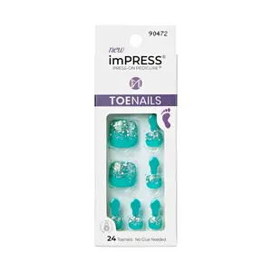 KISS imPRESS Toe Nails - Sparkling Mint