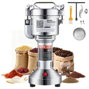 VEVOR 1000g Electric Grain Mill Grinder, High Speed 3000W Commercial Spice Grinders, Stainless Steel Pulverizer Powder Machine, for Dry Grains Spices Cereals Coffee Corn Pepper, Swing Type