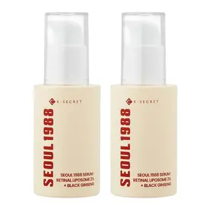 2 Pack KSECRET SEOUL 1988 Serum Retinal Liposome 2% + Black Ginseng - Korean firming & radiance care Serum with Bakuchiol, Vitamin C & Peptides