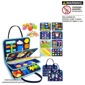 Educational Learning Activities Board for Toddlers, Motor Skills Development, Sensory Toys, Travel Activities, Fine Motor Skills