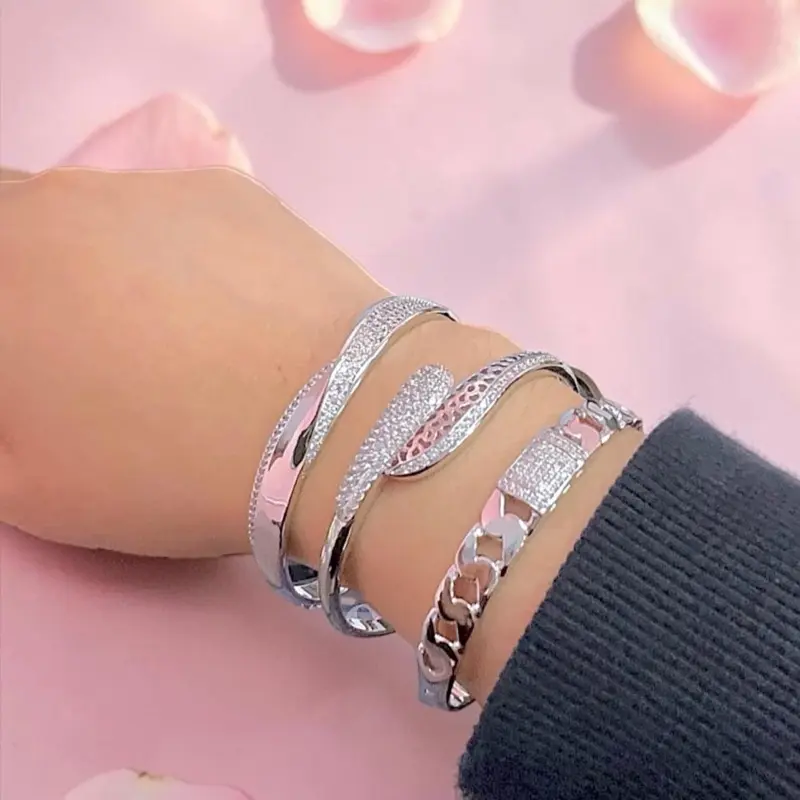 Bracelet, Stainless Steel Dainty Adjustable Jewelry for Women