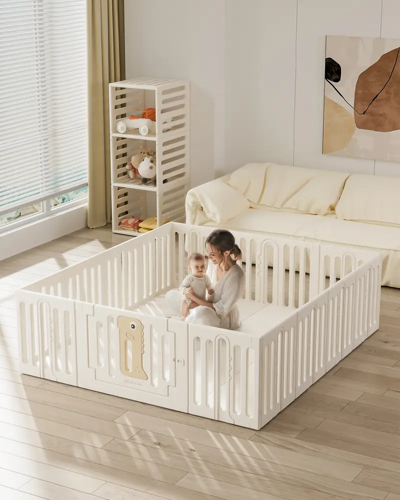 Kids Plastic Playpen, Indoor and Outdoor Playard, Play Pens for Kid Activity Center, Sturdy Safety Baby Fence for Toddler playpen 71*59